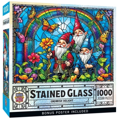 Stained Glass - Glückliche Gartenzwerge