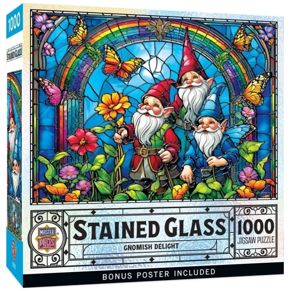 Stained Glass - Glückliche Gartenzwerge Stained Glass - Glückliche Gartenzwerge