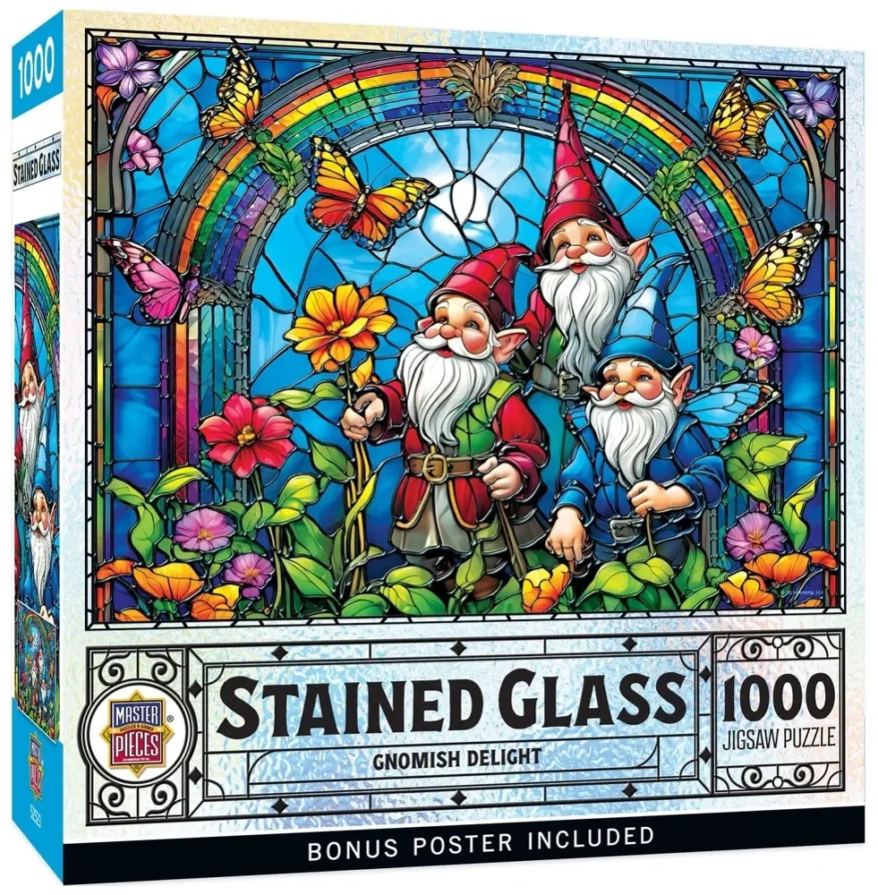 Stained Glass - Glückliche Gartenzwerge