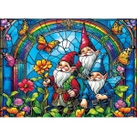 Stained Glass - Glückliche Gartenzwerge
