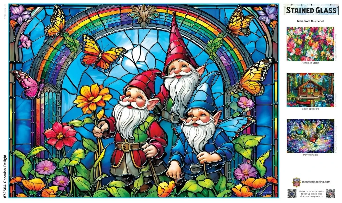 Stained Glass - Glückliche Gartenzwerge