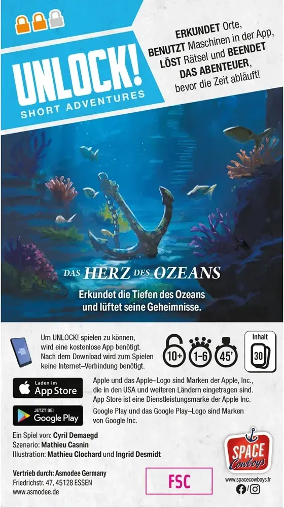 Unlock! Short Adventures - Das Herz des Ozeans - Einzelszenario