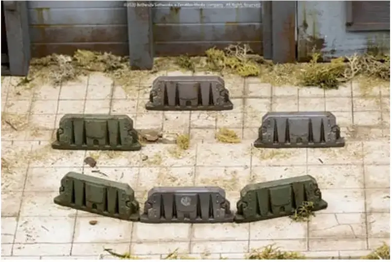 Fallout Wasteland Warfare Terrain Expansion Military Barricades (Mail Order)