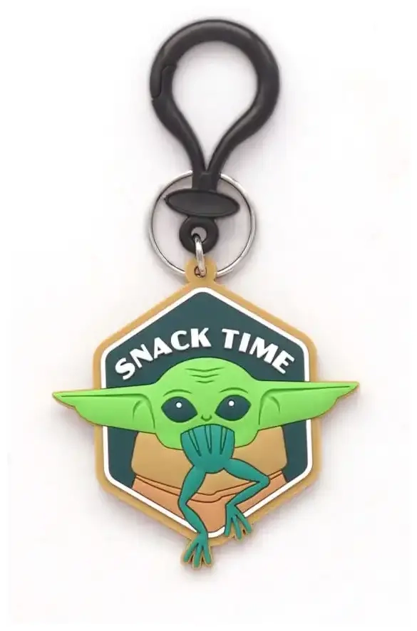 Star Wars Soft Touch PVC Taschenanhänger Baby Yoda Snackzeit