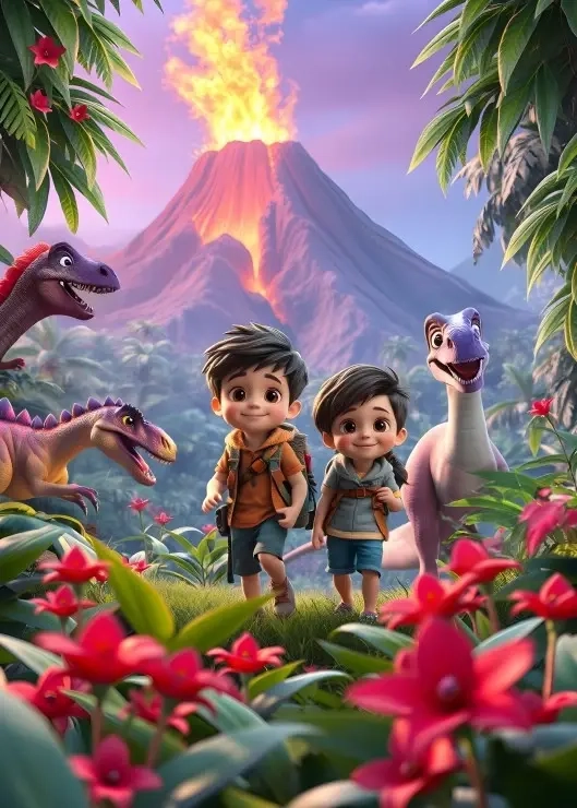 Kleine Entdecker bei den Dinosauriern