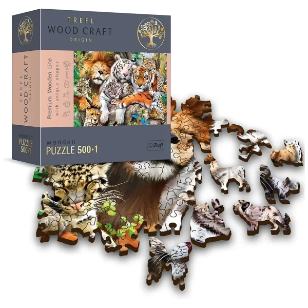 Holzpuzzle - Wild Cats in the Jungle