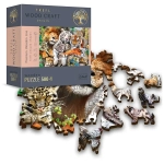 Holzpuzzle - Wild Cats in the Jungle