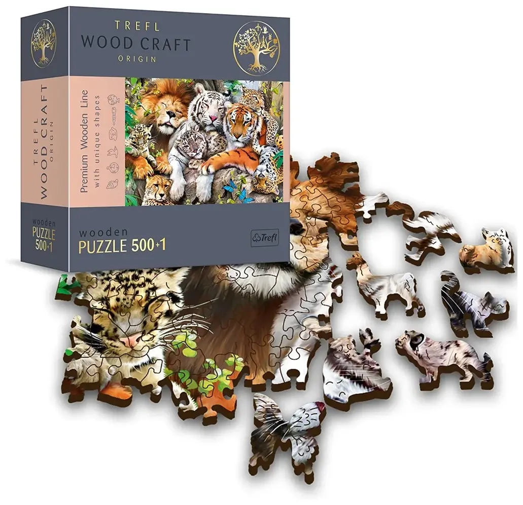 Holzpuzzle - Wild Cats in the Jungle