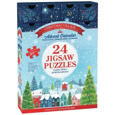 Puzzle Adventskalender - Weihnachtsdorf - 24 Puzzles