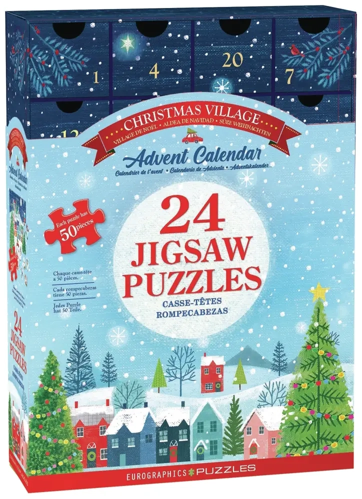 Puzzle Adventskalender - Weihnachtsdorf - 24 Puzzles