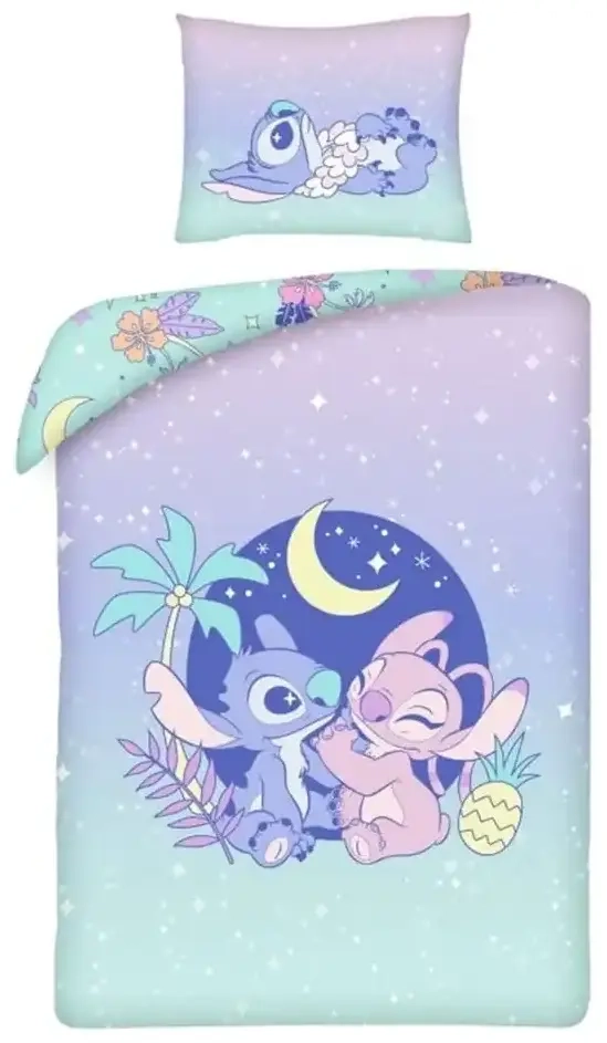 Lilo & Stitch Bettwäsche Stitch & Angel under the Moon 140 x 200 cm / 70 x 90 cm