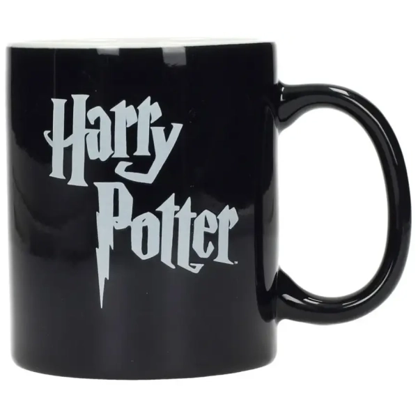 Harry Potter Logo Black Ceramic Mug Harry Potter