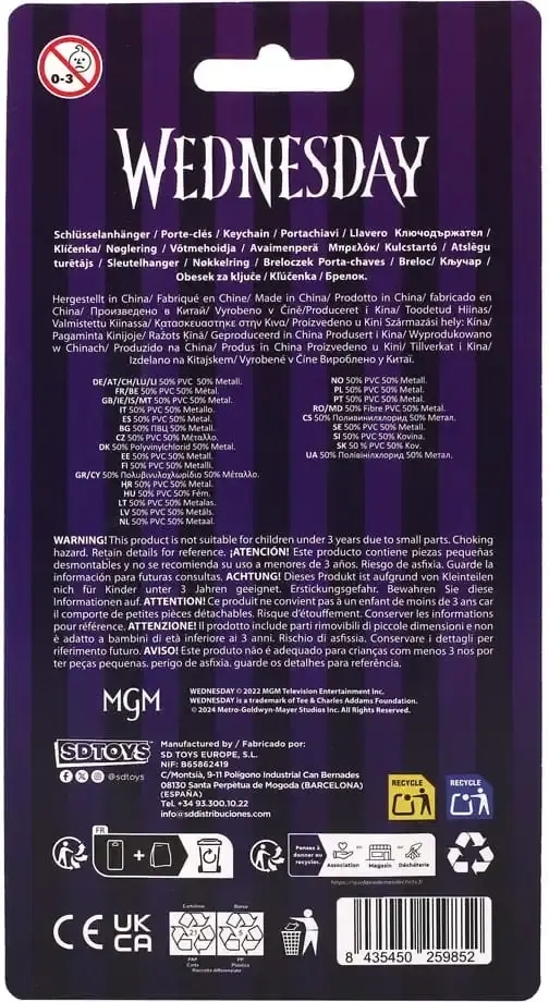 Wednesday Schlüsselanhänger Wednesday 7 cm