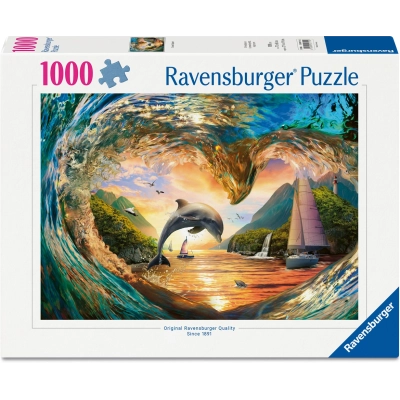 Sprung in den Sonnenuntergang