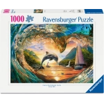 Sprung in den Sonnenuntergang