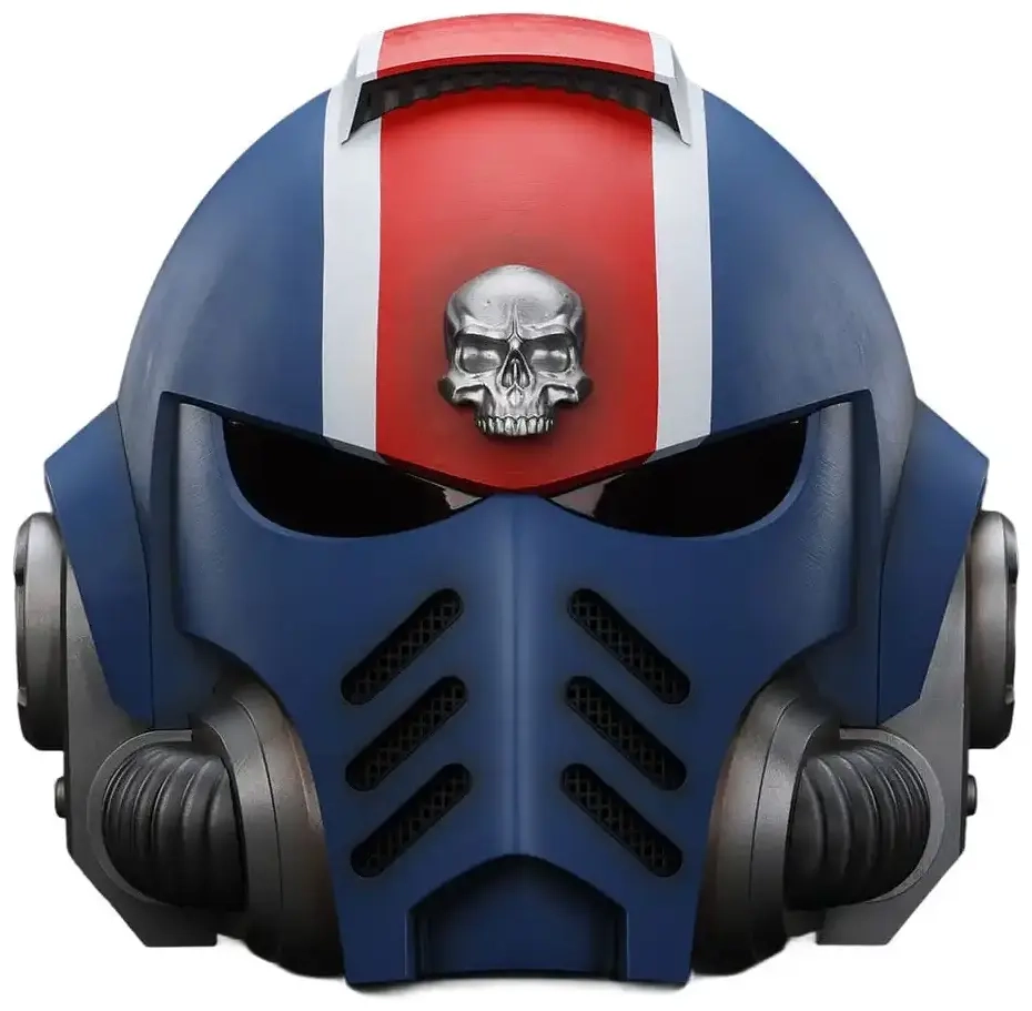 Warhammer 40,000: Space Marine 2 Replik Ultramarines Lieutenant Titus Helm 30 cm