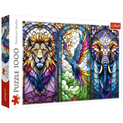 Tiere in Buntglasoptik