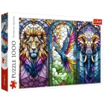 Tiere in Buntglasoptik