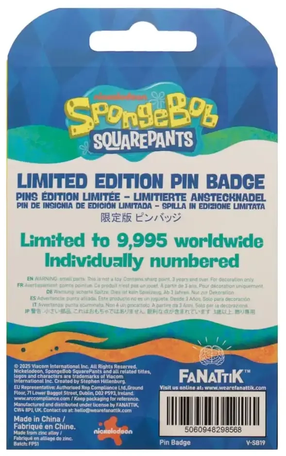 SpongeBob Schwammkopf Ansteck-Pin Rainbow Limited Edition