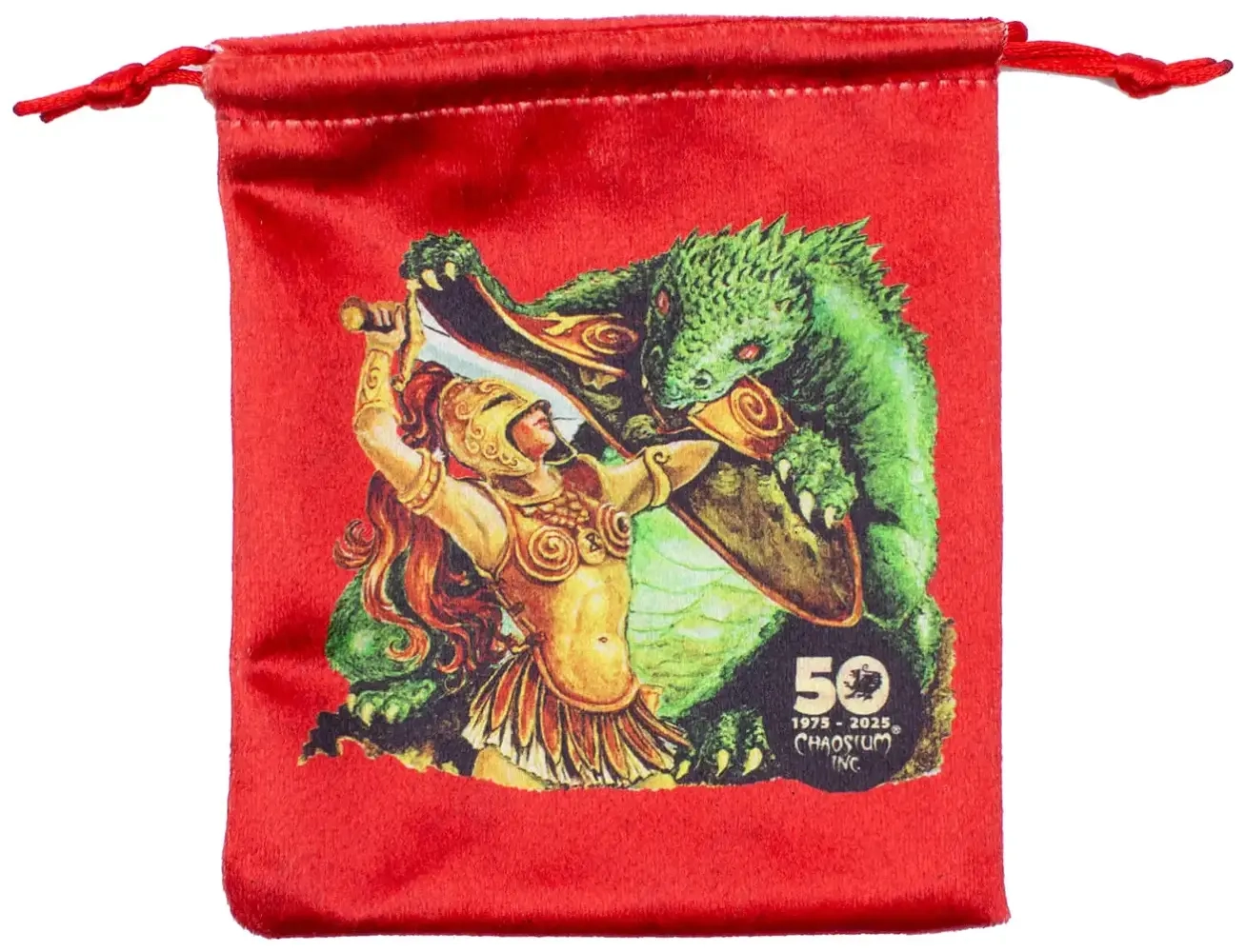 50th Anniversary Chaosium Con RuneQuest Drawstring Velvet Dice Bag