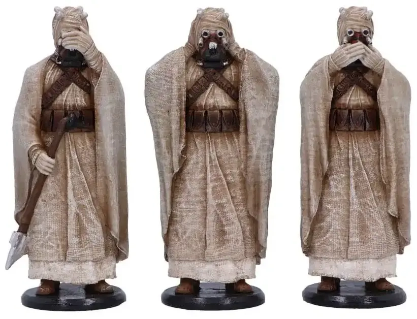 Original Stormtrooper Statue Three Wise Tusken Raiders 14 cm