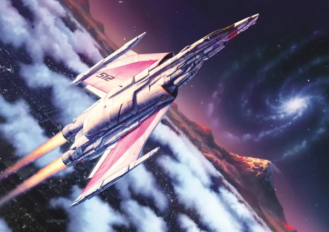 Raumschiff im Weltall