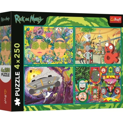 4 Puzzles - Die verdrehte Welt von Rick and Morty