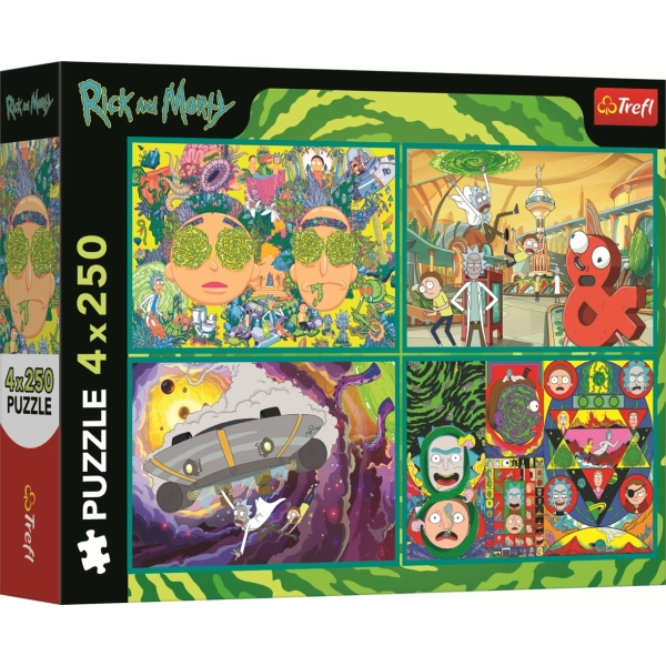 4 Puzzles - Die verdrehte Welt von Rick and Morty
