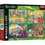 4 Puzzles - Die verdrehte Welt von Rick and Morty