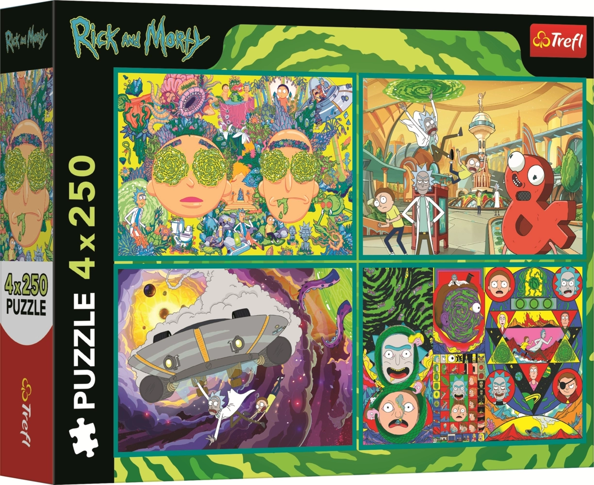 4 Puzzles - Die verdrehte Welt von Rick and Morty