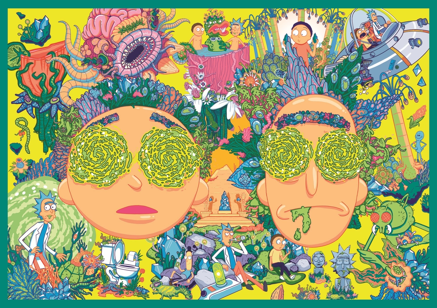 4 Puzzles - Die verdrehte Welt von Rick and Morty