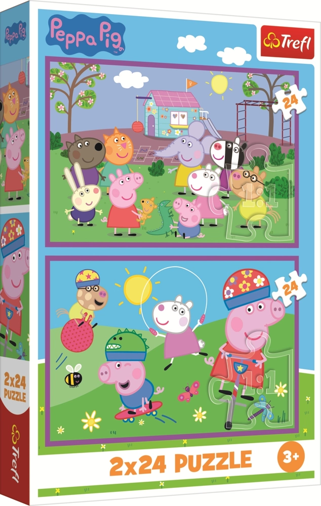 2 Puzzles - Peppa Auf Dem Spielplatz