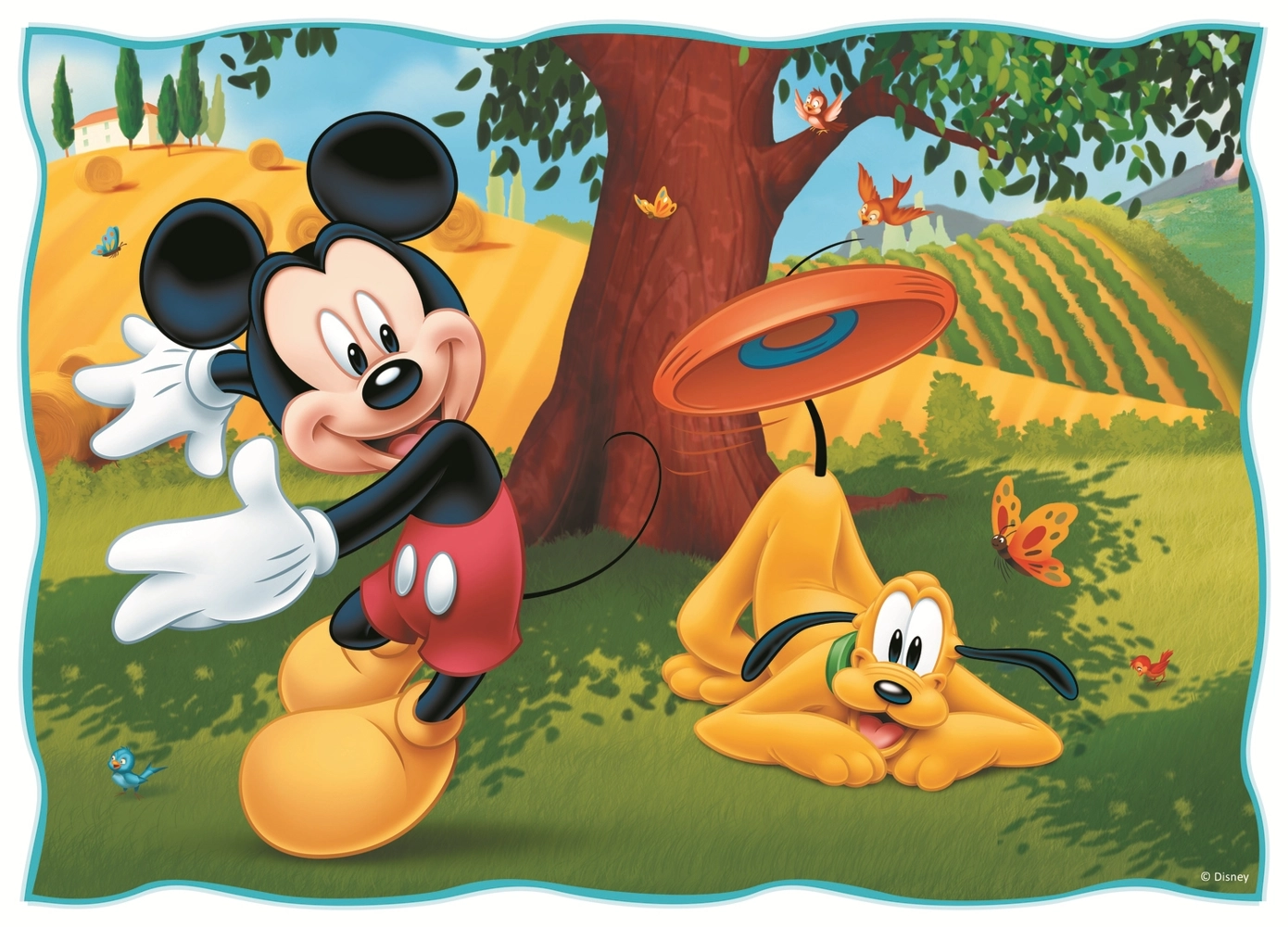 4 Puzzles - Mickey Mouse Schöner Tag