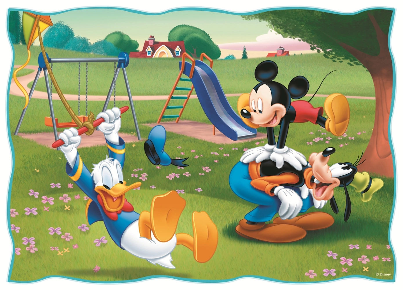 4 Puzzles - Mickey Mouse Schöner Tag