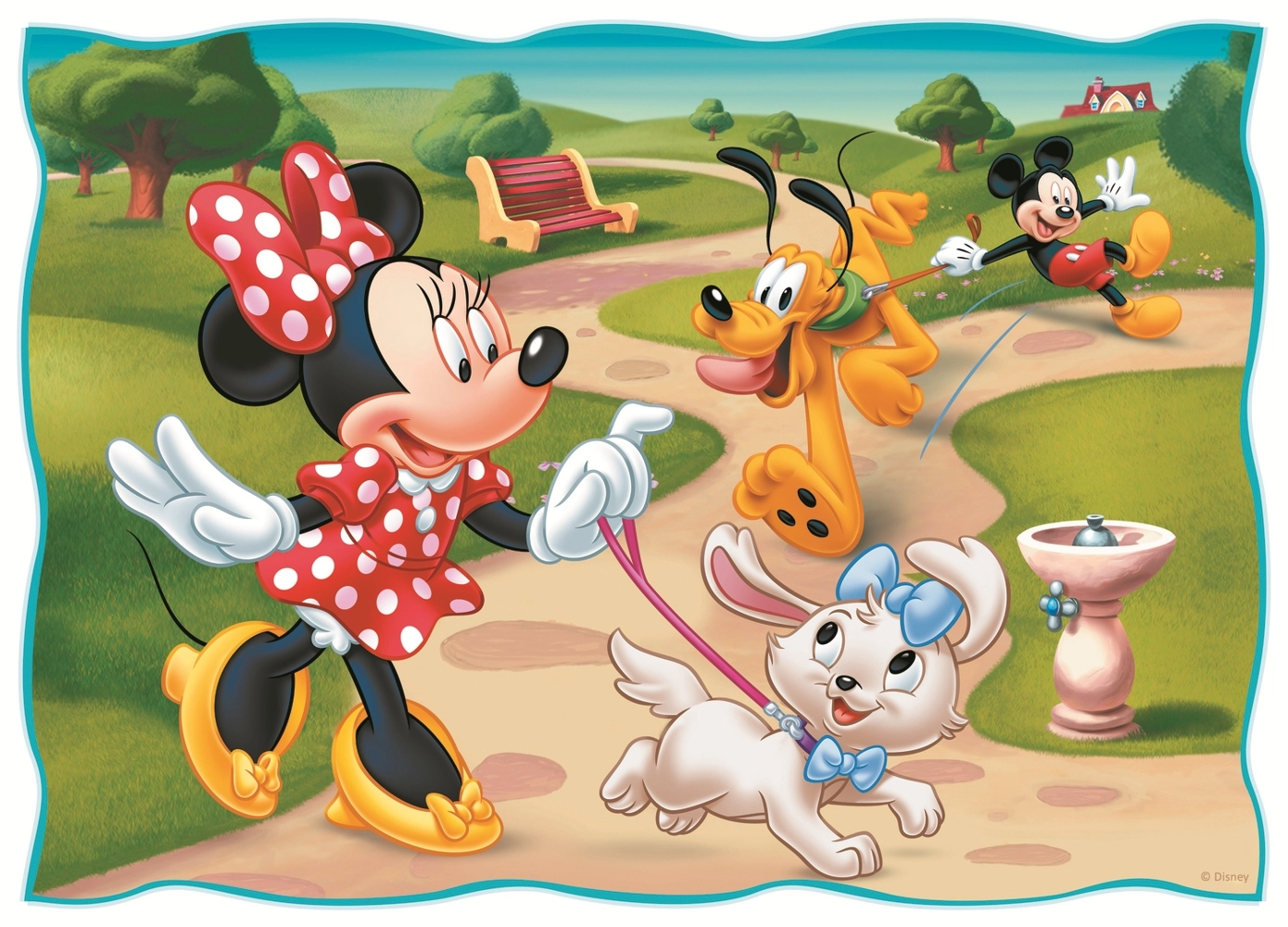 4 Puzzles - Mickey Mouse Schöner Tag