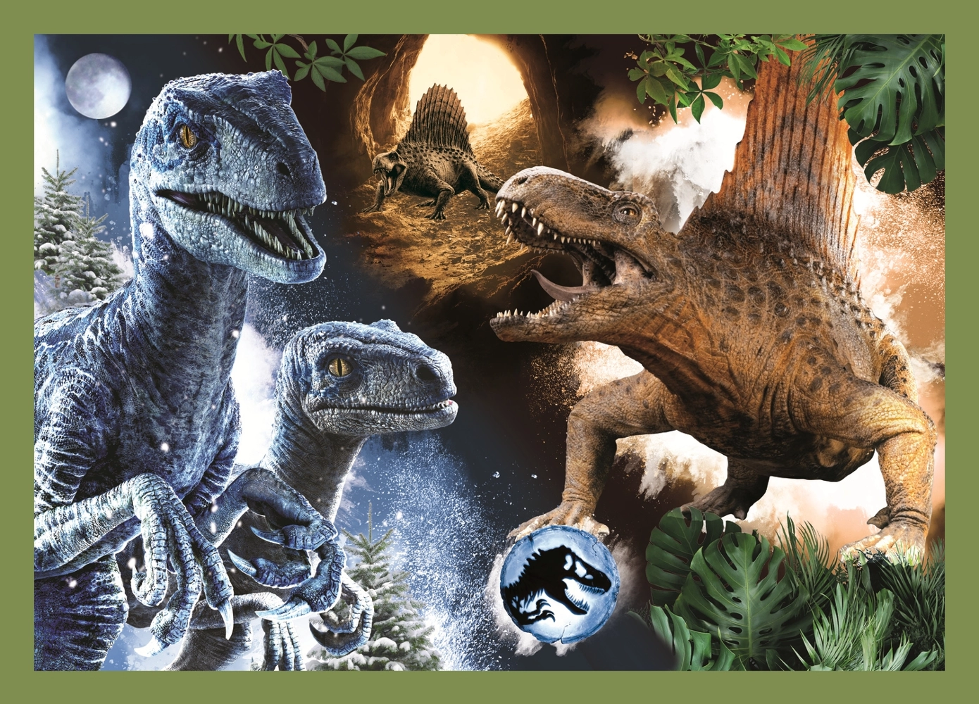 4 Puzzles - Bedrohliche Dinosaurier