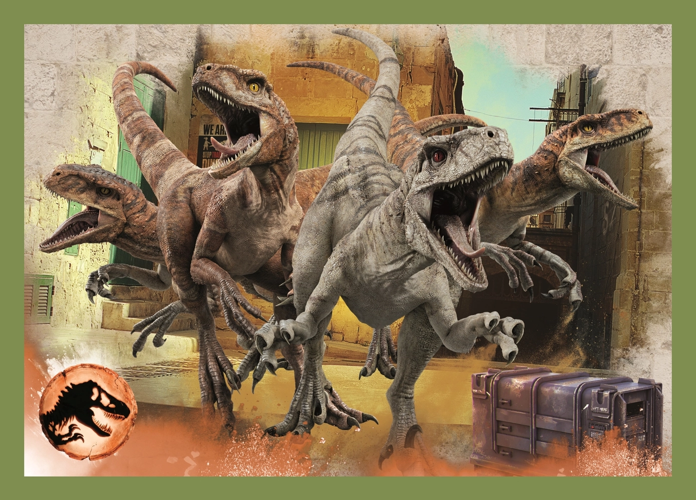 4 Puzzles - Bedrohliche Dinosaurier