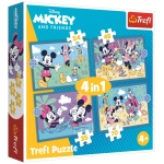 4 Puzzles - Lustige Ereignisse von Mickey Mouse