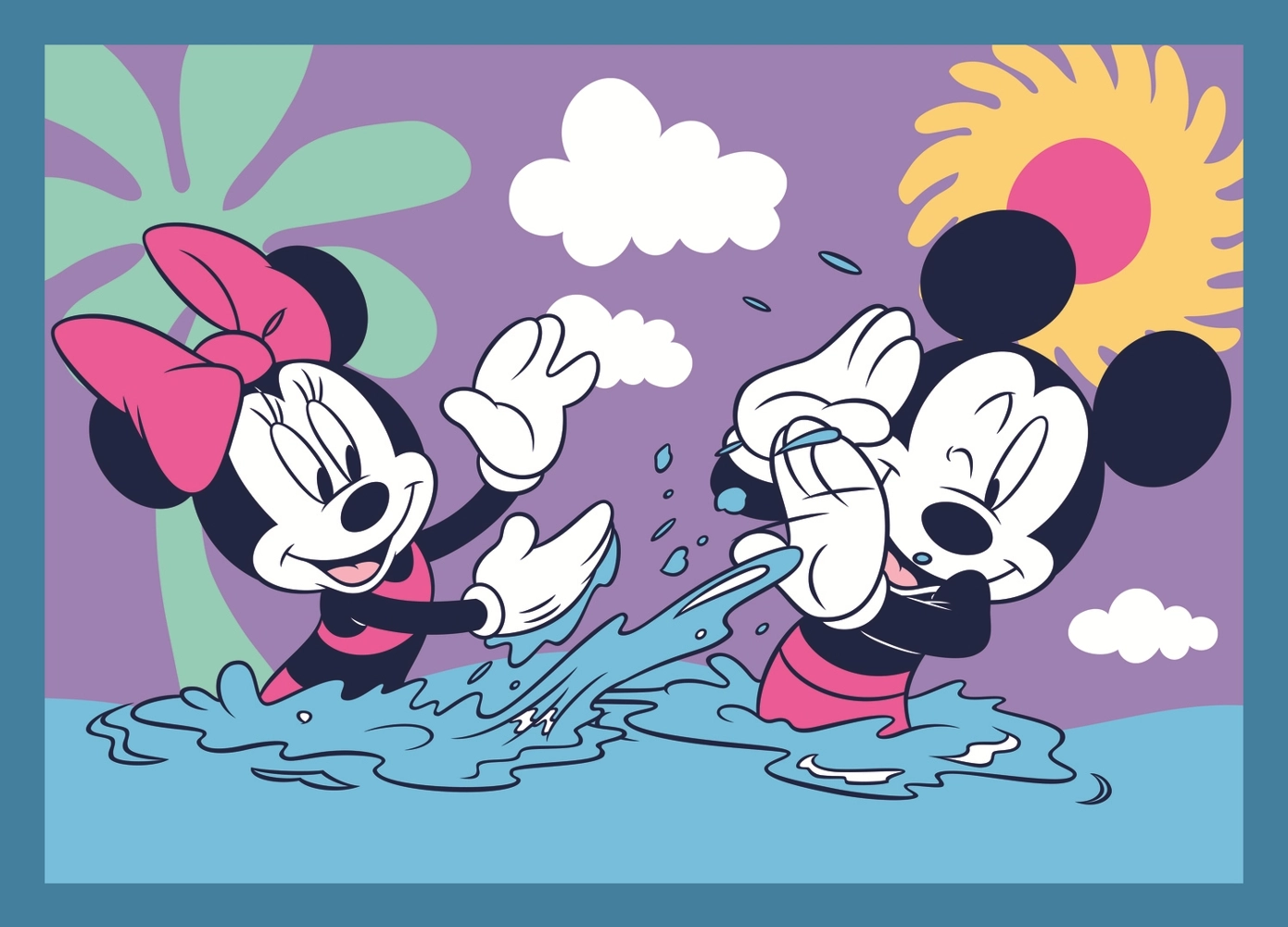 4 Puzzles - Lustige Ereignisse von Mickey Mouse