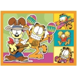 4 Puzzles - Garfield liebt Lasagne