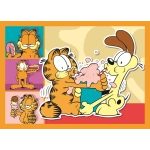 4 Puzzles - Garfield liebt Lasagne