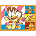 4 Puzzles - Garfield liebt Lasagne