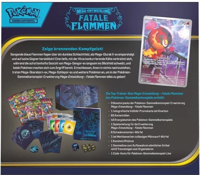 Pokémon ME02 - Fatale Flammen Top Trainer Box - DE