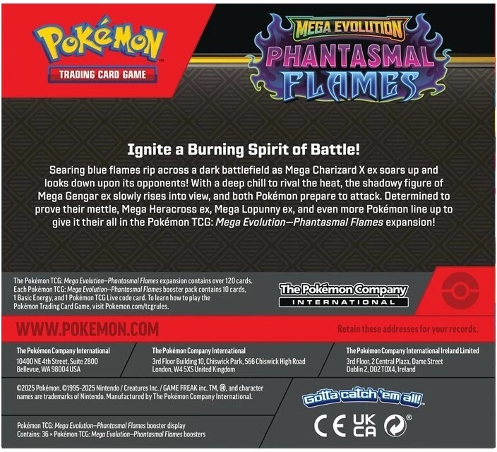 Pokémon ME02 - Phantasmal Flames Booster Display - EN
