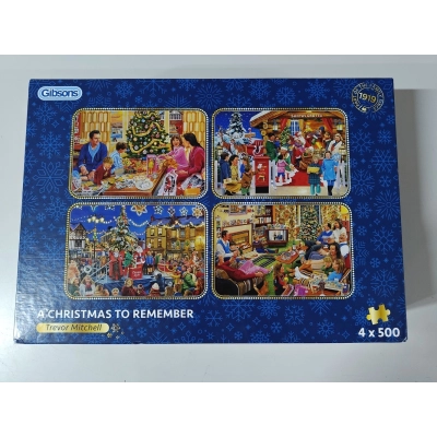 A  Christmas To Remember - 4x 500 Teile Puzzle (Leicht defekte Verpackung)