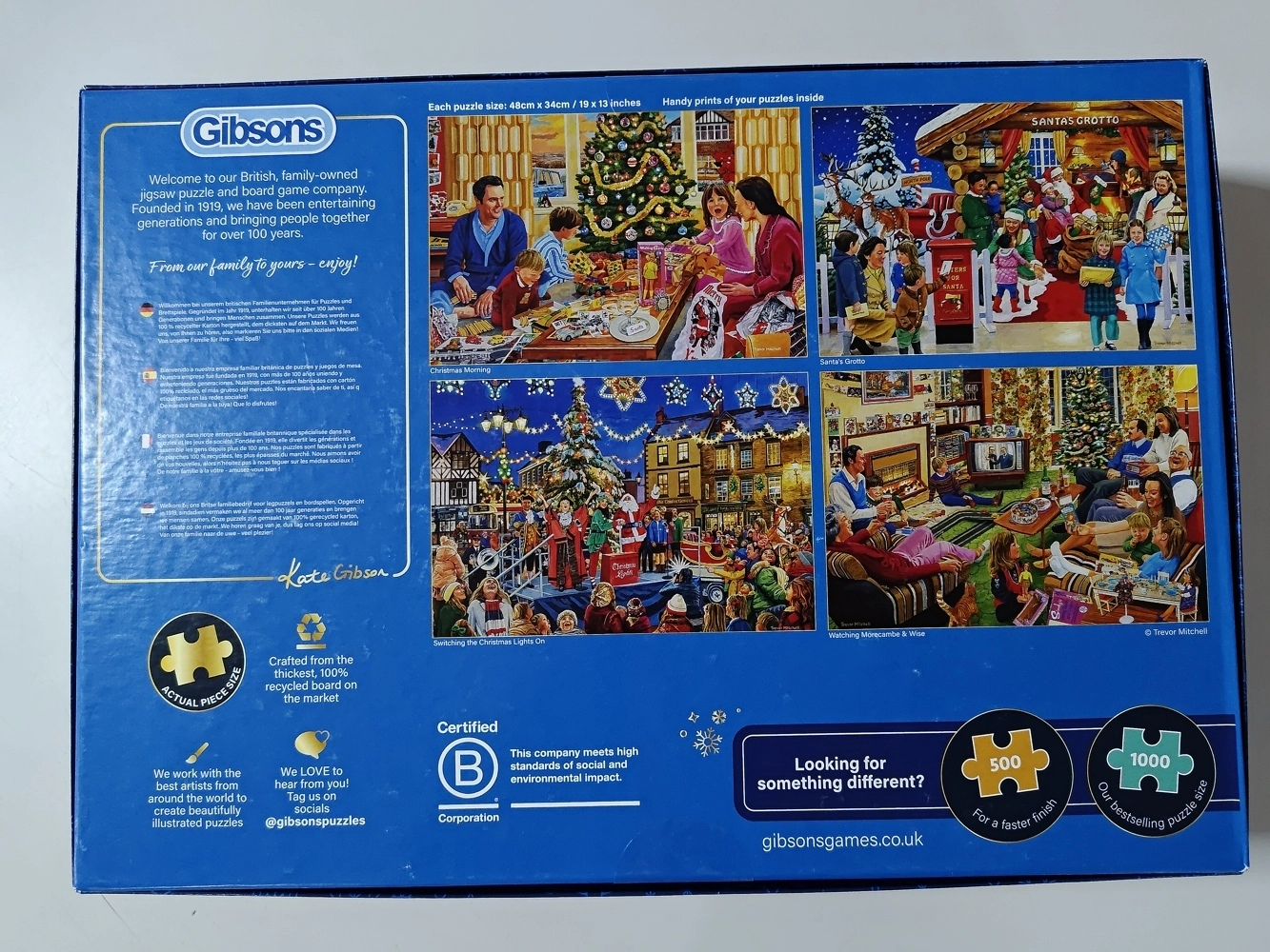 A  Christmas To Remember - 4x 500 Teile Puzzle (Leicht defekte Verpackung)