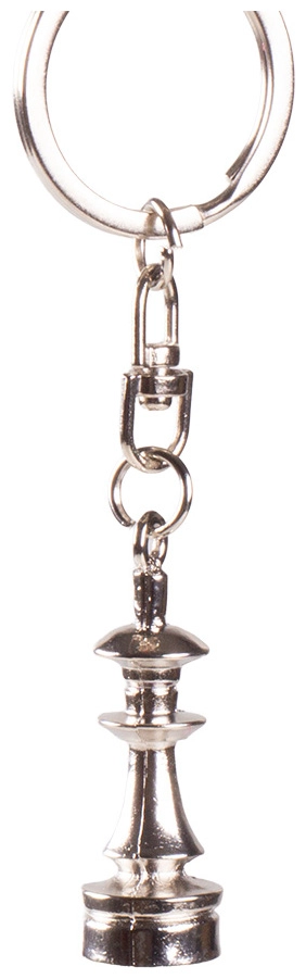 Schlüsselanhänger Schachfigur silber