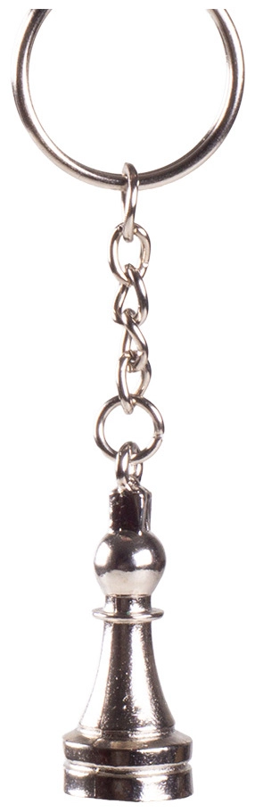 Schlüsselanhänger Schachfigur silber