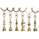 Schlüsselanhänger Schachfigur goldig