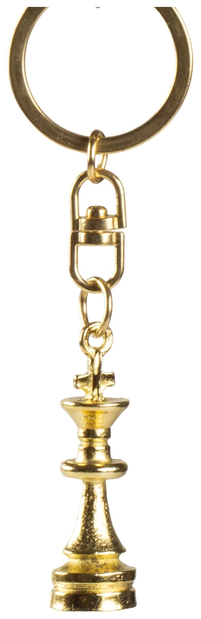 Schlüsselanhänger Schachfigur goldig
